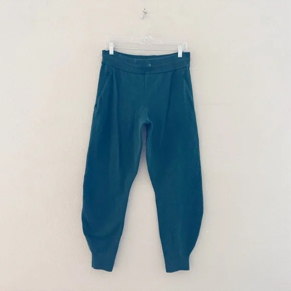 Lululemon Cotton Cashmere Jogger Pant 6 Green Mid Casual Comfy Cozy Athleisure - Picture 4 of 13